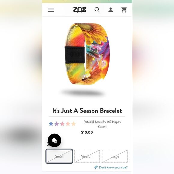 ZOX "IT'S JUST A SEASON" #695 LUMI artist sunflower collectible med wristband - Picture 6 of 6